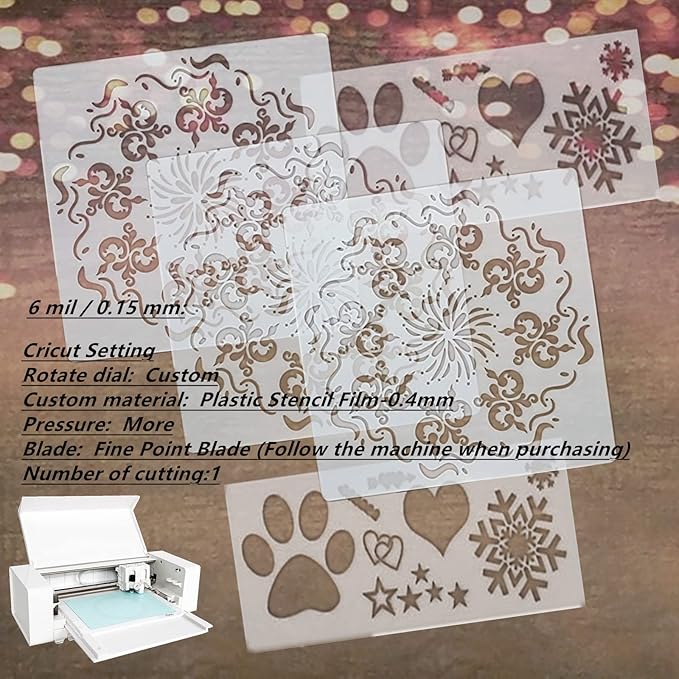 BANLTRE 10 Pack 12" x 24" 6mil/0.15mm Thick Clear Blank Stencil Sheet