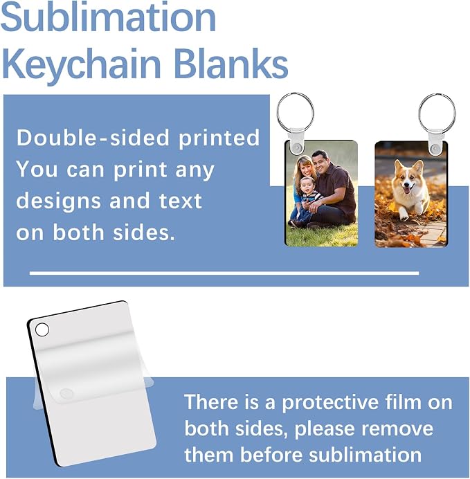 240Pcs Sublimation Keychain Blanks Double Sides 80 MDF Sublimation Keychains