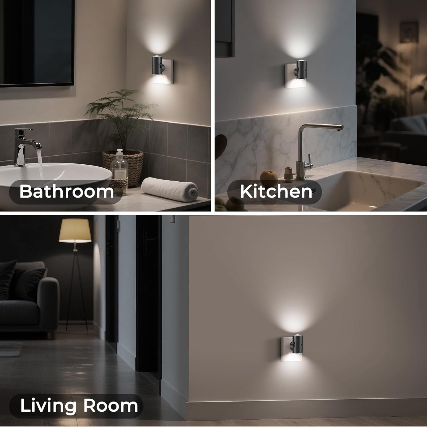 LED Night Lights Plug into Wall,Dimmable Plug in Night Light,Dusk to Dawn,5000K Daylight,0-200LM Bright Nightlight Auto-On/Off, Night Lights for Bathroom Hallway Stairway,4 Pack