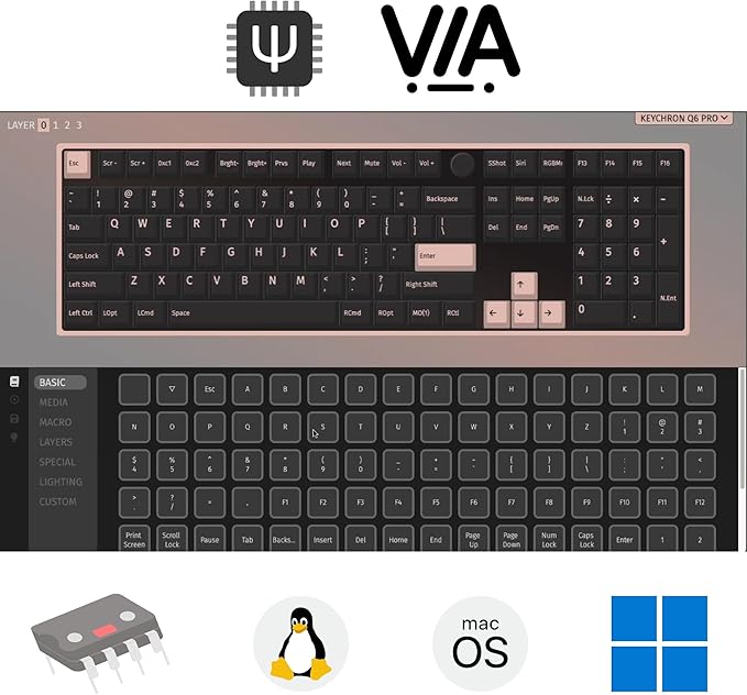 Keychron Q6 Pro Full Aluminum Wireless Bluetooth Custom Mechanical Keyboard for Mac Windows Linux, Full-Size QMK/VIA Programmable Knob KSA Double-Shot PBT Keycap Hot-Swappable K Pro Red Switch-Grey