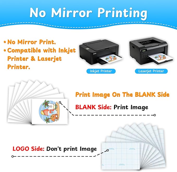 Heat Transfer Paper 30 Sheets, 8.5" X 11" Dark Iron On Transfer Paper |
