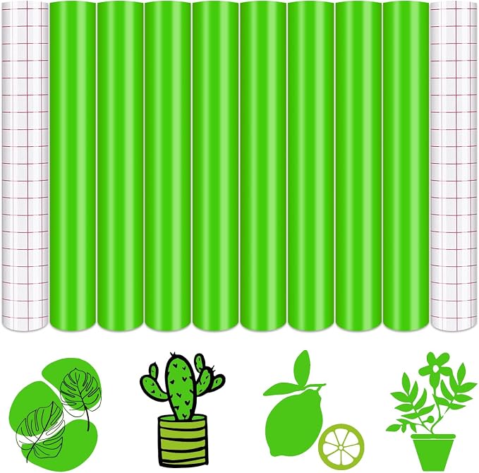 Tintnut Green Permanent Vinyl 8 Sheets 12''x10'' Permanent Adhesive Vinyl |
