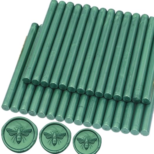 Wax Seal Sticks Pine Green, Mini Sealing Wax Gun Sticks Wedding Invitations