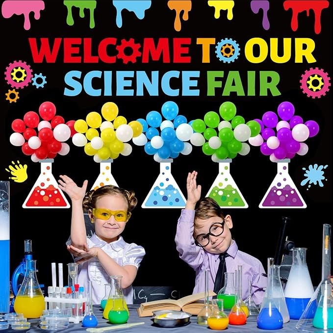Science Bulletin Board Set 3D Balloon Welcome to Our Science Fair Board Craft