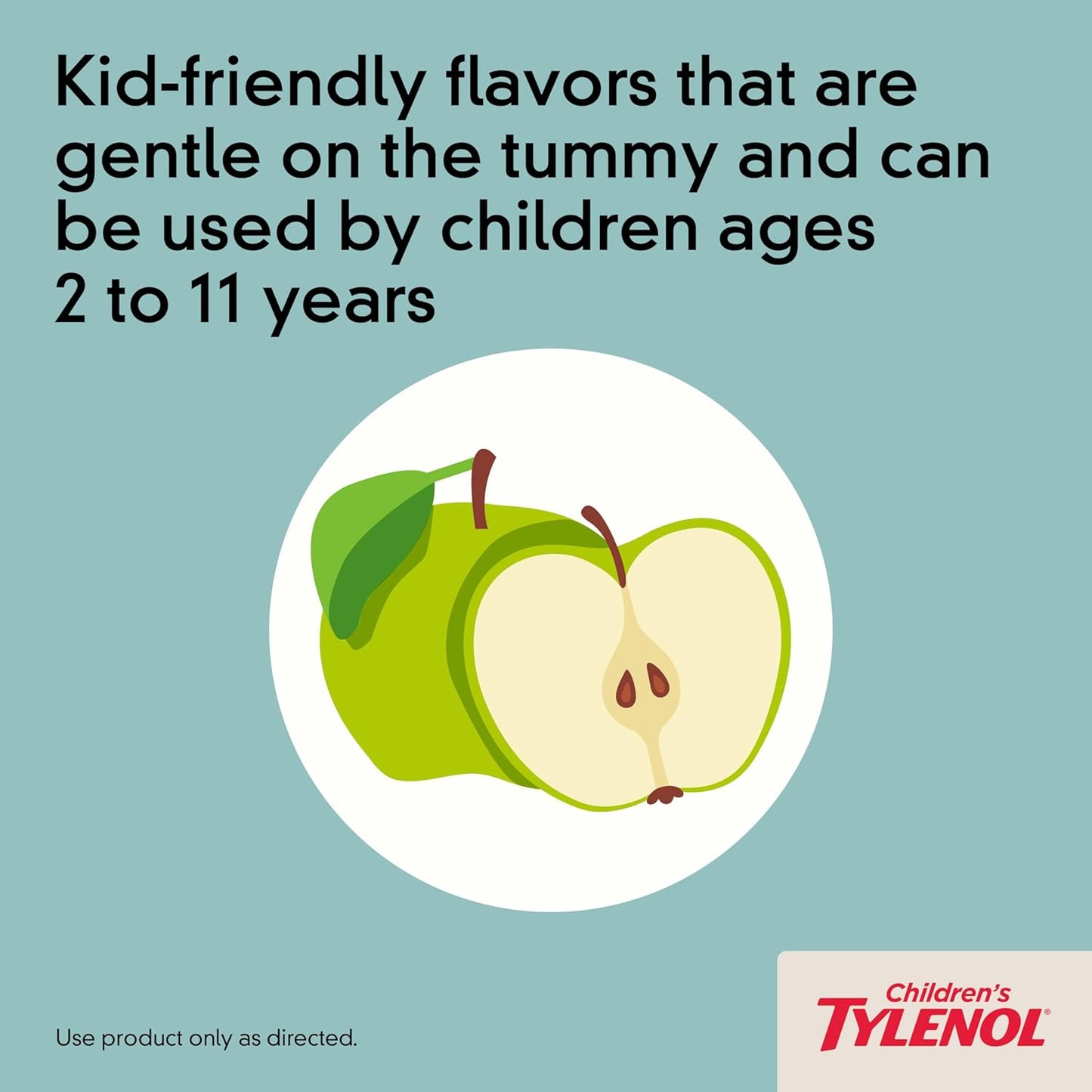 Children's Tylenol Liquid Pain Relief & Fever Medicine, Acetaminophen Oral Suspension, Free of Dyes, Aspirin, Ibuprofen, High Fructose Corn Syrup; Natural Apple Flavor, 4 fl. Oz