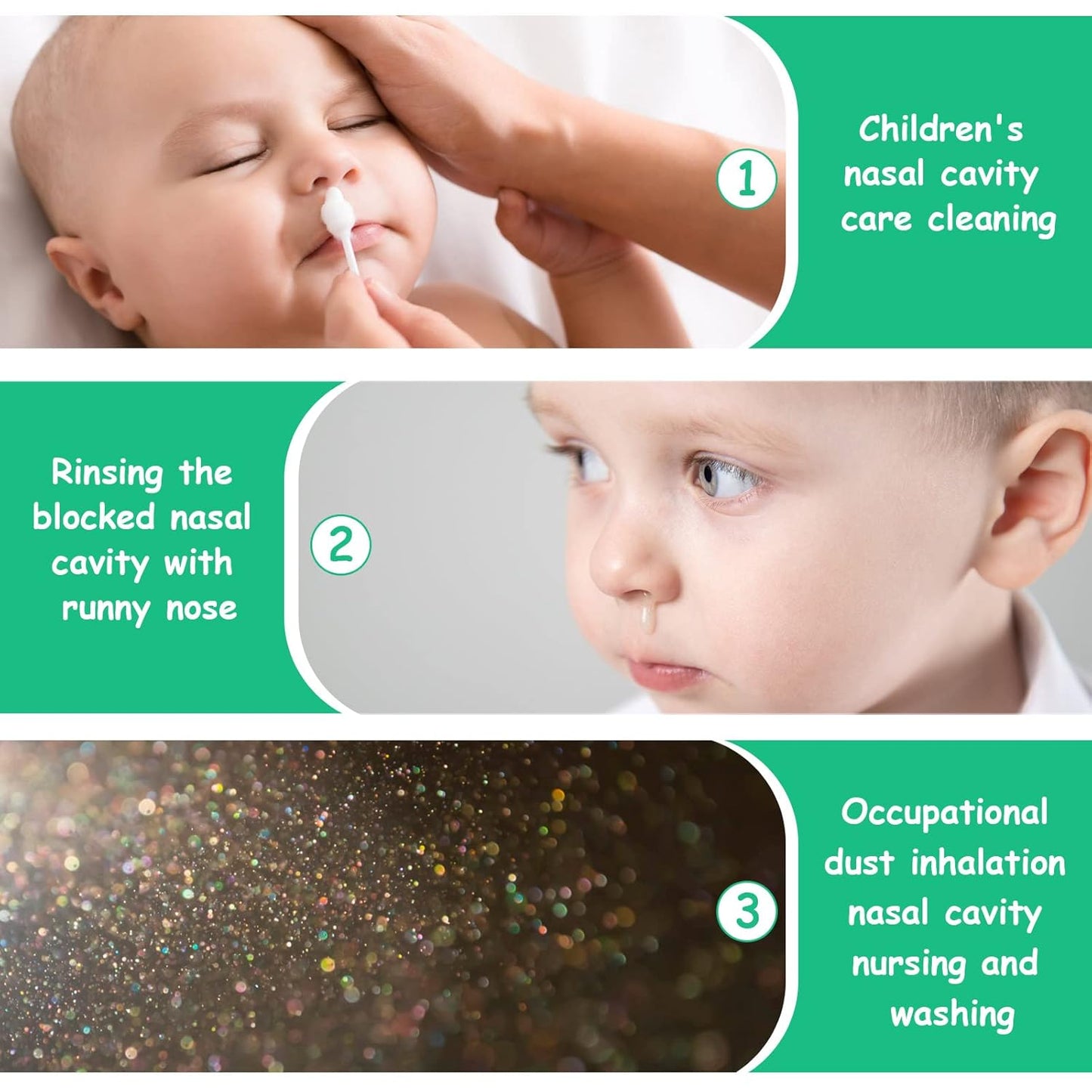 Baby Nasal Irrigator, 4PCS Nasal Syringe for Baby, Syringe Nasal Irrigator with Tweezers & Cleaning Brush, Baby Nasal Aspirator with Silicone Nasal Suction Tips Portable Baby Nasal Syringe
