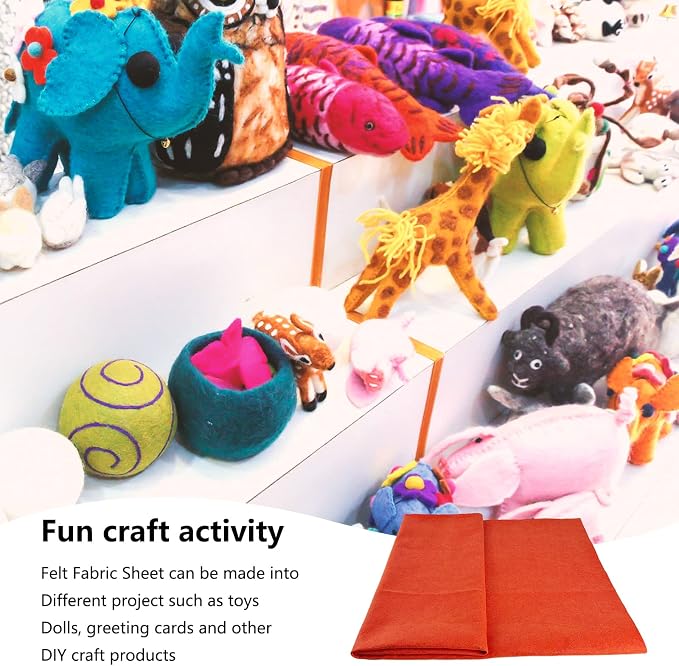 Jtnohx Color Felt, 1 Square Yard Felt Fabric, 1.4mm Thickness Flexible Craft