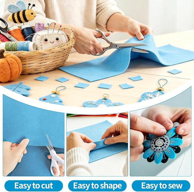 Sky Blue Fabric Sheet 108" X 36", 1.4mm Thick Large Soft Durable Flexible Craft