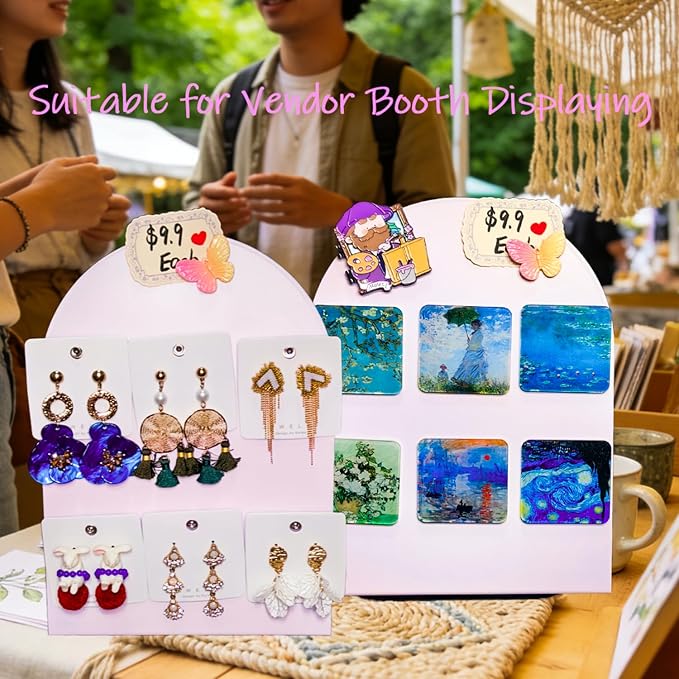 2 Pack Metal Pink Magnet Display Board