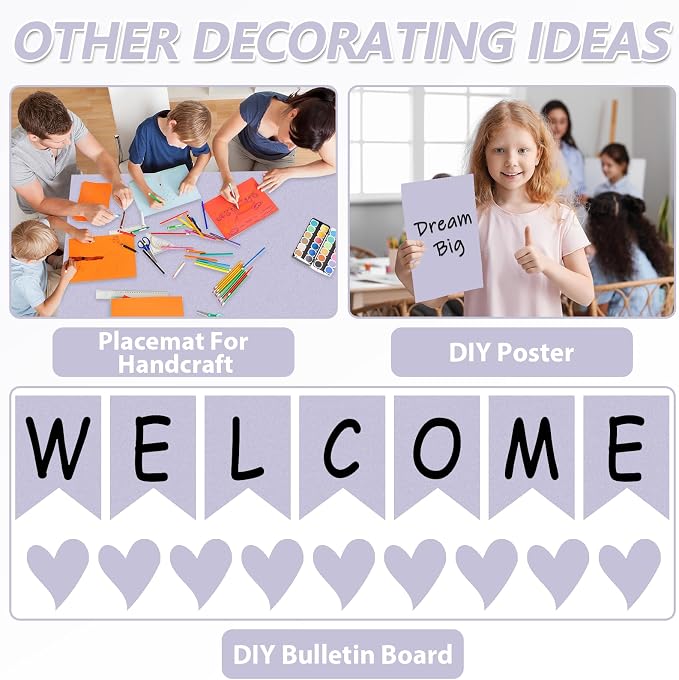 Light Purple Bulletin Board Paper Roll Lavender Bulletin Board Background Paper