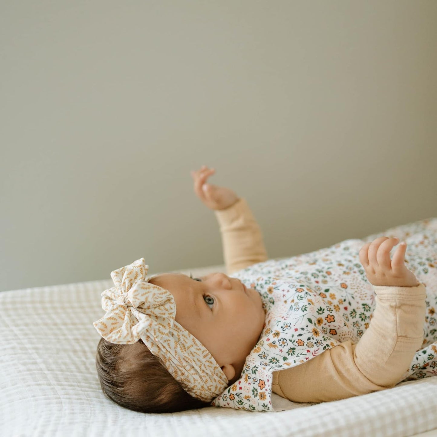 Little Unicorn Premium Changing Pad Cover | Extra Soft & Breathable Muslin Fabric (Tan Gingham)