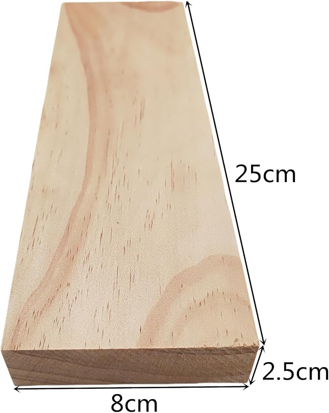 6PCS Rectangle Wood Boards Unfinished Wood Blocks