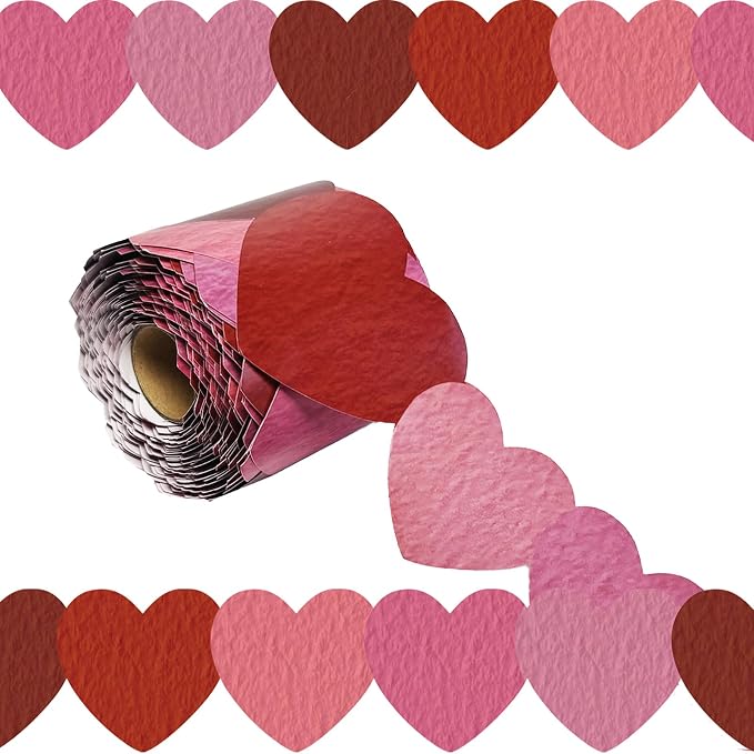 69 Feet Bulletin Board Borders Valentine's Day Rolled Border Trim