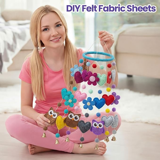 Peryiter 150 Pcs Fall Felt Sheets Bulk