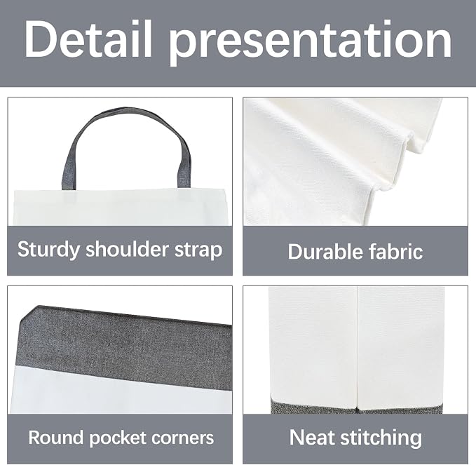 OKBA 10 pcs Sublimation Tote Bags, polyester tote bags
