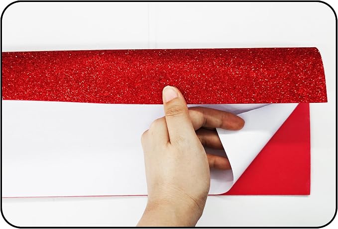 pson 10Pcs 7.8 x 11.8 Inch Shiny Self-Adhesive EVA Foam Sheets
