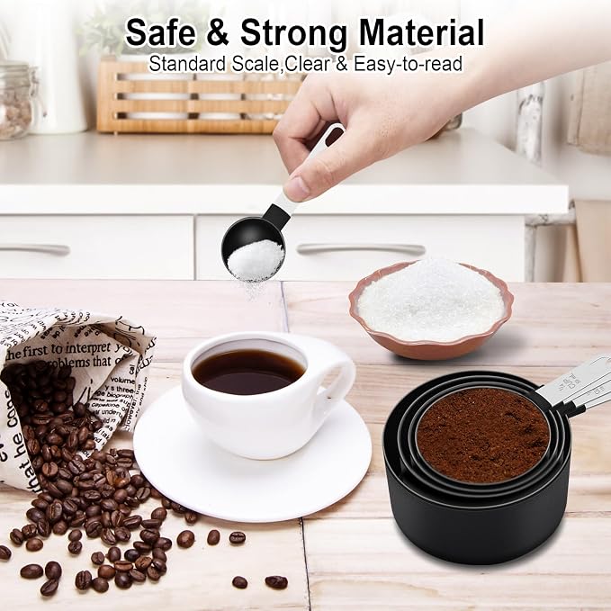 Measuring Cups and Spoons Set, 10 Pieces Nesting Measure Tools, Kitchen