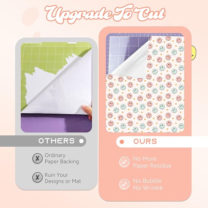 Tintnut Floral Permanent Vinyl 12 Sheets 12''x10'' Permanent Adhesive Vinyl |