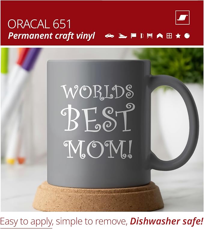 ORACAL 651 Matte White Permanent Vinyl Tape Roll – Premium Adhesive Film