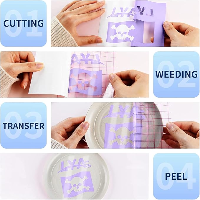 Glossy Violet Permanent Vinyl, Lya Vinyl Glossy Violet 12" x 50Ft Permanent