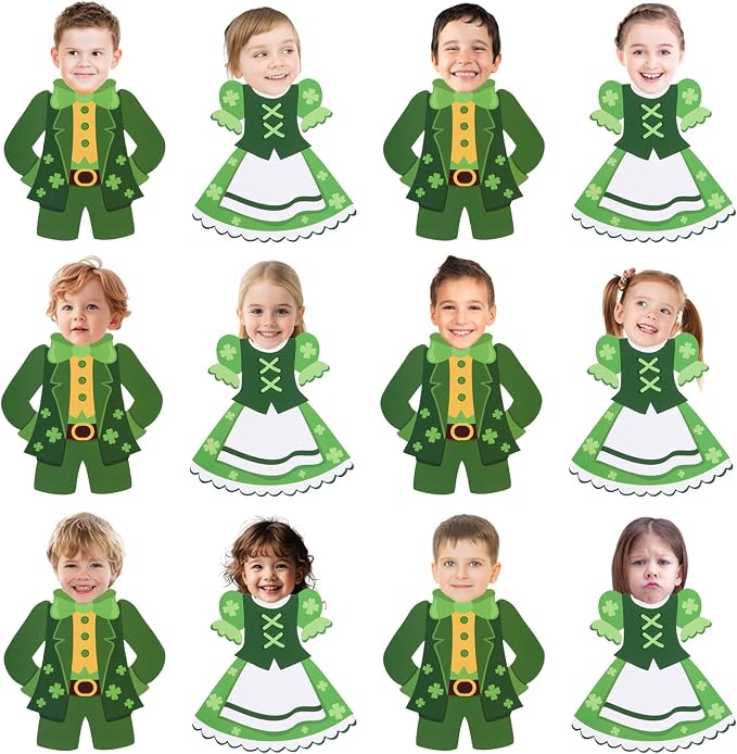 FOBSME 100 Pcs St. Patrick's Day Leprechaun Cutouts 5.91 Inch St. Patrick's Day