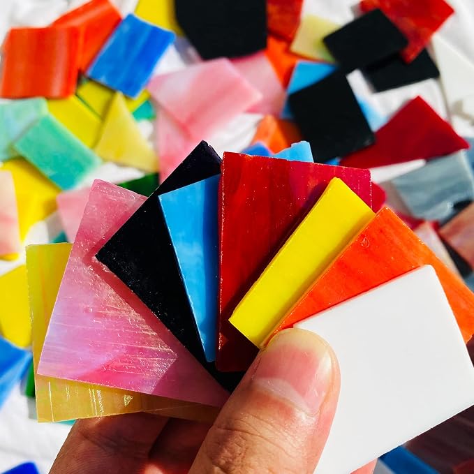 Mosaic Tiles Stained Glass Scraps Sheets