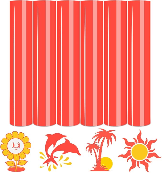 Tintnut Light Red Neon Heat Transfer Vinyl, easy cut & weed, stretch washable