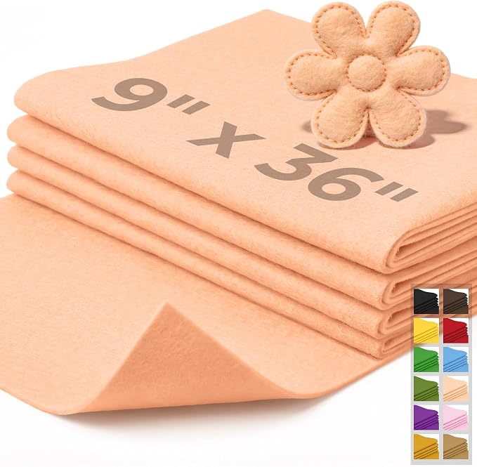 IONTACH 9" X 36" Soft Felt Sheets 1.6mm Thick | Acrylic Felt Fabric