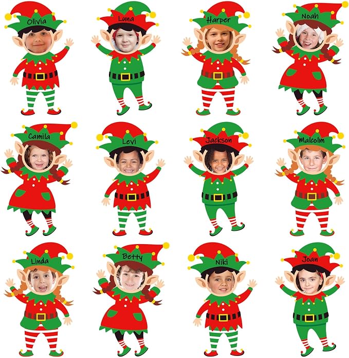 48 Set Christmas Elf Cutouts