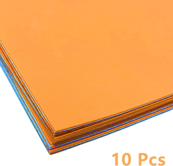 Adhesive Foam Sheets, 7x11.3 Inch Craft Eva Foam Sheets, 2mm Thick 10 Pcs