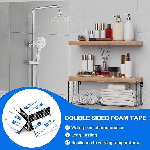 100 Pcs Double Sided Adhesive Pads, Heavy Duty Mounting Tape, 3mm Thickness
