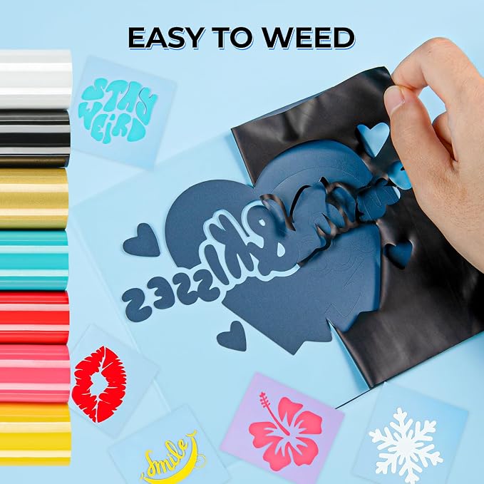 HTVRONT Heat Transfer Vinyl Roll, Turquoise Iron on Vinyl