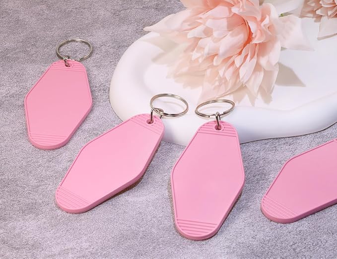 8PCS Motel Keychain Blank Hotel Key Tags Holder