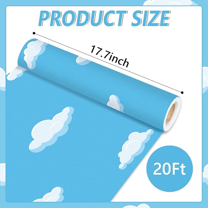 Qyeahkj Sky White Cloud Bulletin Board Paper Roll Cloud Bulletin Board
