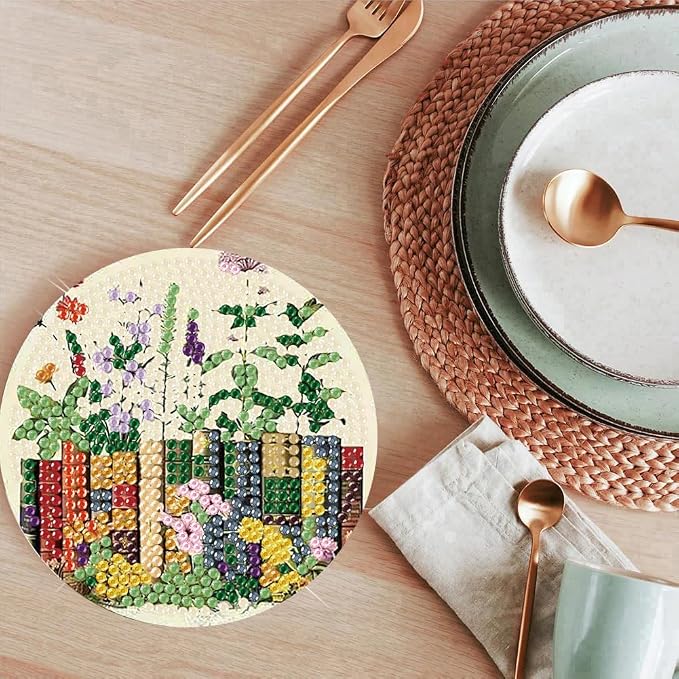 ijbnhd 8 Pcs Diamond Art Coasters Kits Books Diamond Painting Coasters | Books