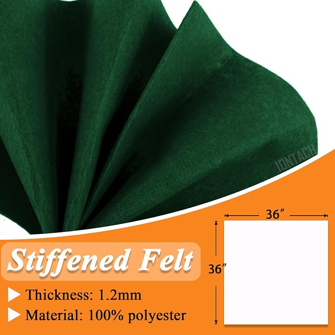 IONTACH 36" X 36" Stiff Felt Fabric 1.2mm Thick | Felt Sheet