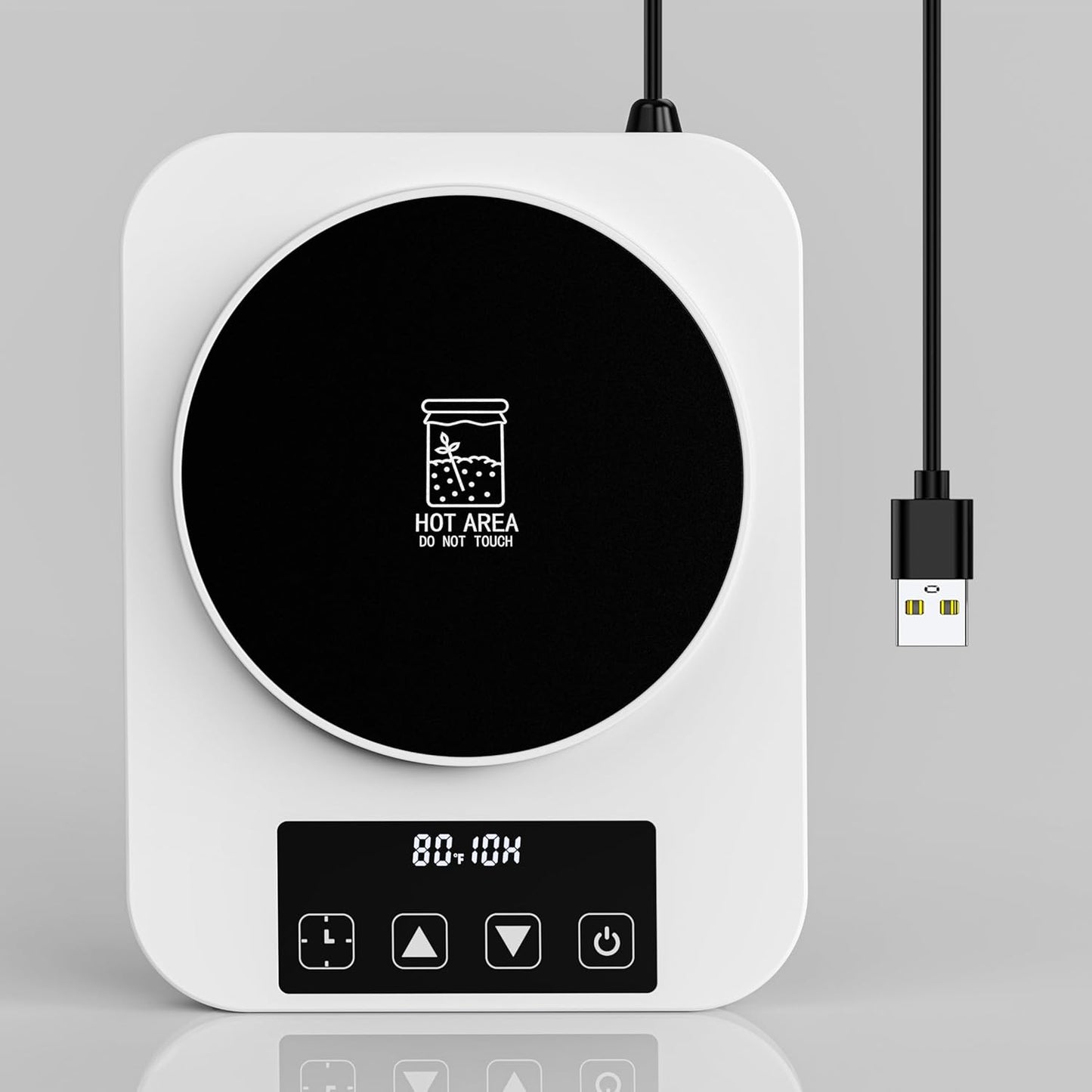Sourdough Starter Warmer 2025 with Precise 1°F Control (70–100°F), Sourdough Warmer, 4.3" Heating Pad, 12H Auto Timer, USB Powered Fermentation Mat for Sourdough Jar, for Home Bread Baking