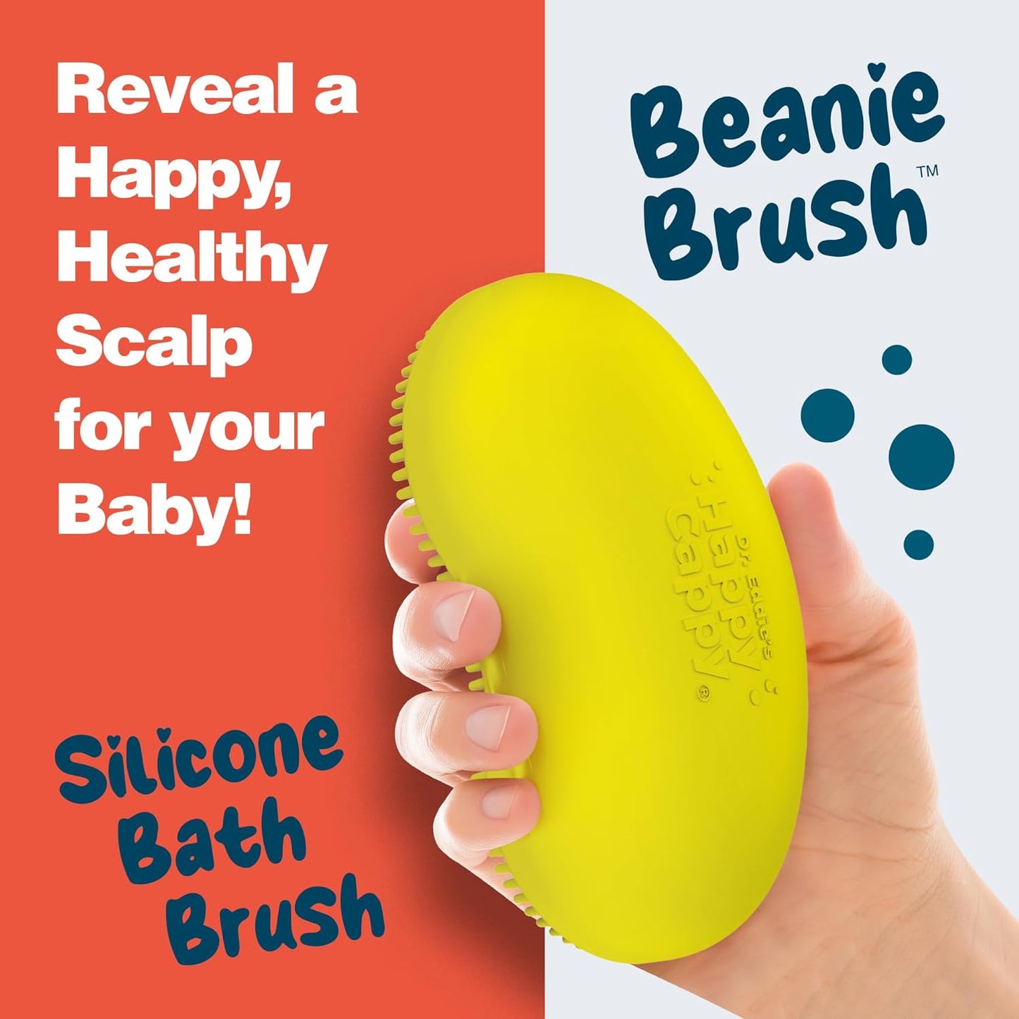 Happy Cappy Cradle Cap Medicated Shampoo and Body Wash with Beanie Brush - Baby Dandruff Shampoo, Helps Infants with Seborrheic Dermatitis, Dermatologist Tested, Fragrance-Free, Gentle Baby Scalp Scrubber - 2 Pieces