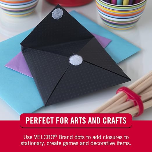 VELCRO Brand Dots with Adhesive White | 200 Pk | 3/4" Circles | Sticky Back