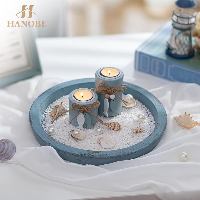 Hanobe Coastal Decorative Tray, Farmhouse Plate
