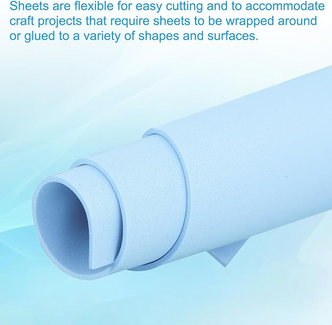 PATIKIL 30 Pack EVA Foam Sheets, Light Blue