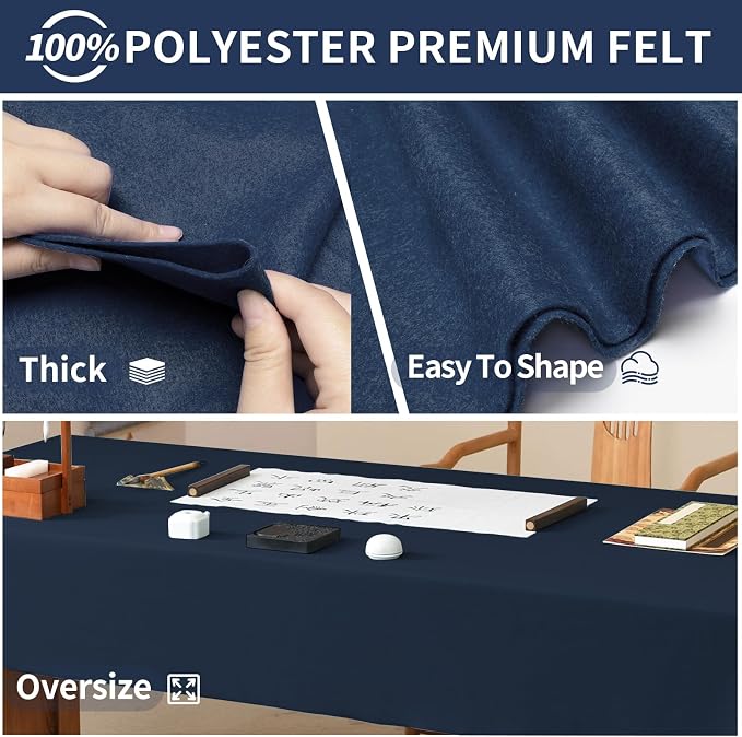 Navy Fabric Sheet 108" X 36", 1.4mm Thick Large Soft Durable Flexible Craft