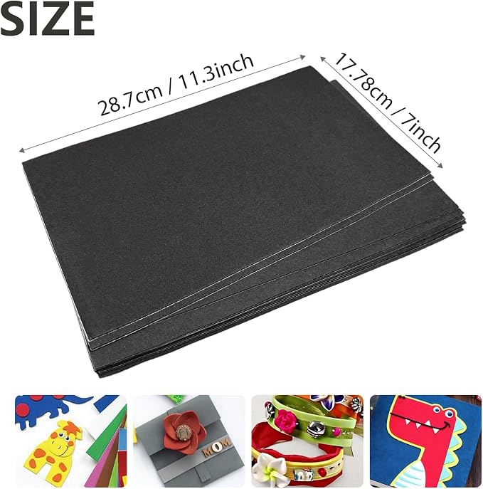 Adhesive Foam Sheets, 7x11.3 Inch Craft Eva Foam Sheets, 2mm Thick 10 Pcs