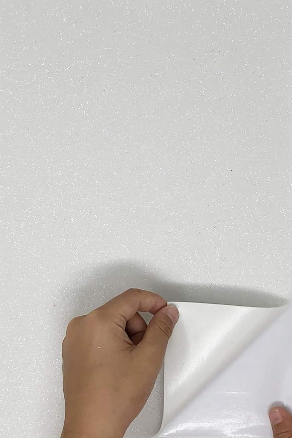 Allgala 12 Pack Glitter EVA Foam Paper 8 x 12inch Sheets-White Color