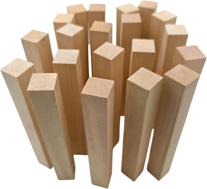 20PCS Basswood Carving Blocks, Whittling Wood Carving Kit, Unfinished Wooden