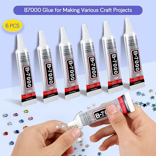 FITTDYHE 6PCS Jewelry Glue - 15ML/0.5fl oz Clear DIY Craft Glue