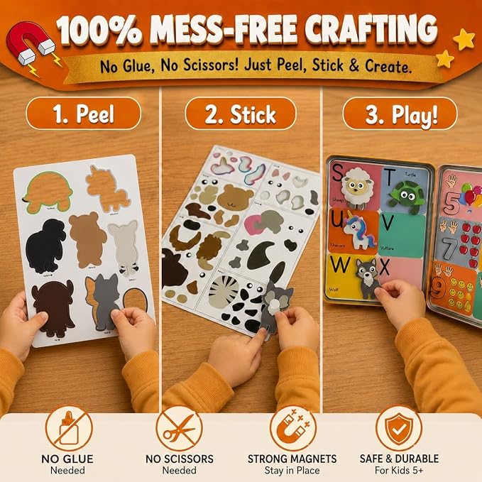 Magnetic Tin Box Foam Craft Kit