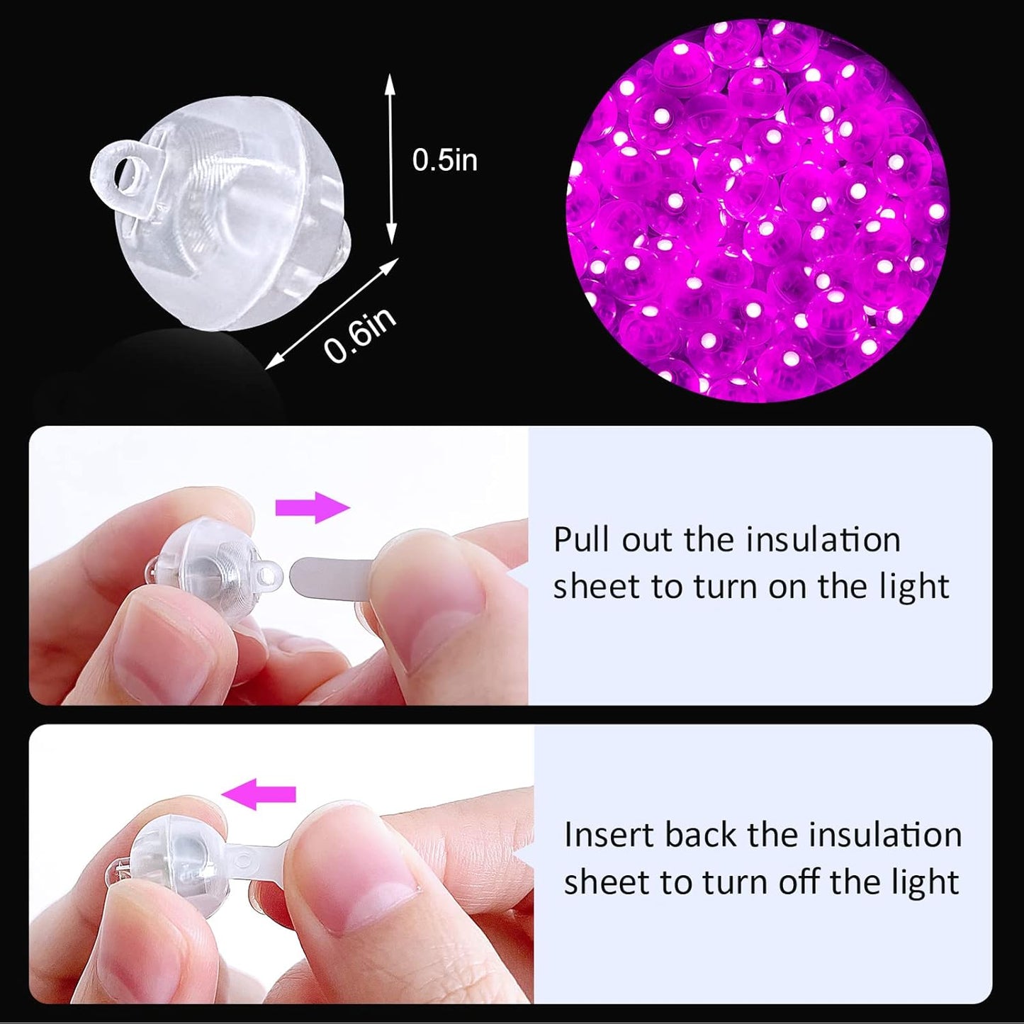 ZGWJ 100PCs Mini Led Lights for Paper Lantern, Led Balloons Light up Balloons for Neon Party Lights Easter Eggs Christmas Halloween Birthday Party Wedding Decoration