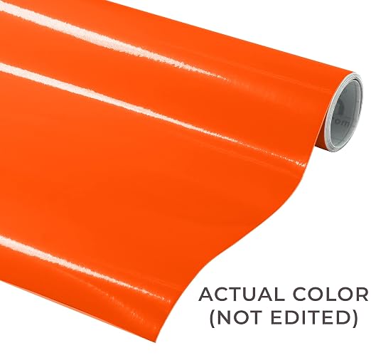 VViViD DECO65 Orange Gloss Permanent Adhesive Craft Vinyl
