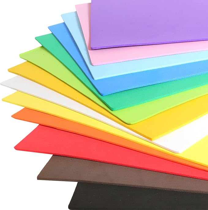 Essentials by Leisure Arts Foam Sheets 9 x 12 Assorted, DIY Art Projects